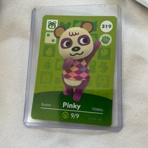 Nintendo Pinky amiibo Animal Crossing Card